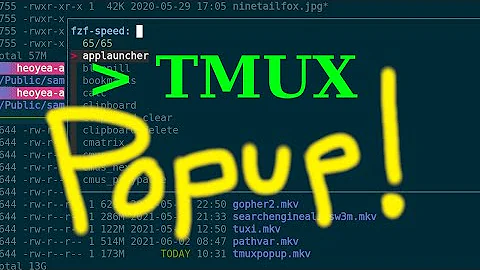 Tmux Popup (Floating Window) - Linux TUI