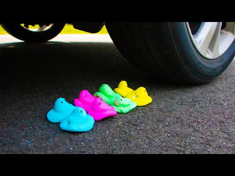 Crushing Crunchy & Soft Things by Car! - EXPERIMENT Candy vs Car