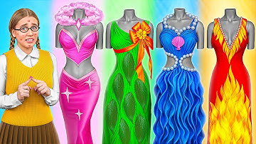 Four Elements Extreme Makeover | From Nerd to Popular Challenge by Multi DO Girls