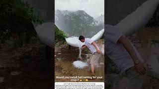 Farmers Clear Hail‑Covered Protective Nets – After the Storm ⛈️🧺