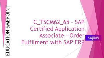 SAP Certified Application Associate - Order Fulfillment with SAP ERP 6.0 EHP5