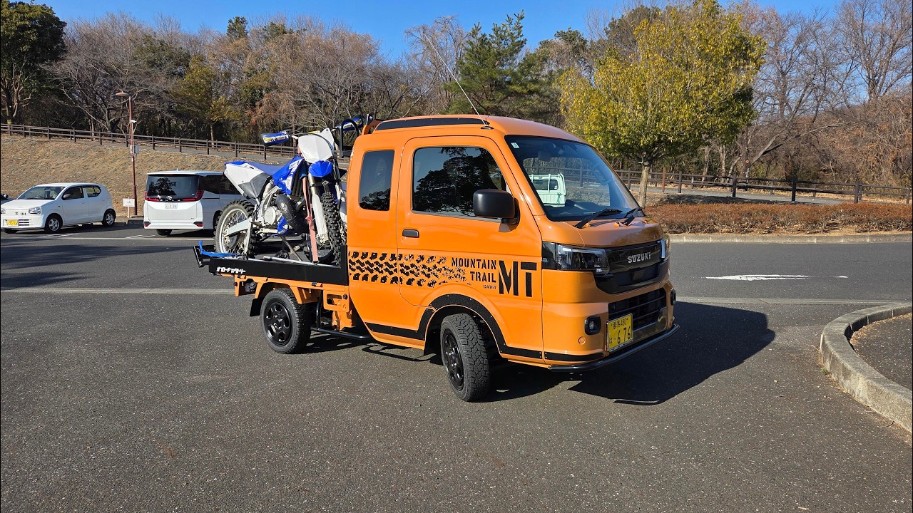 新型スーパーキャリイにバイクを載せてみました！＃スーパーキャリイ