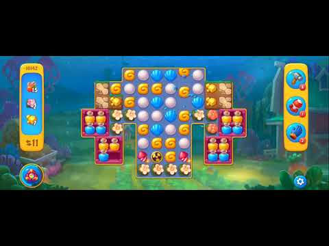 Fishdom Easy Level 16142 (with full seashell [Super Lightning] & timed ...