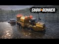 🚛💛 Caterpillar em Ação! Resgate no Pântano Alagado – SnowRunner