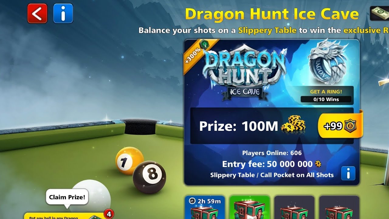DRAGON HUNT ICE 😱 8 BALL POOL