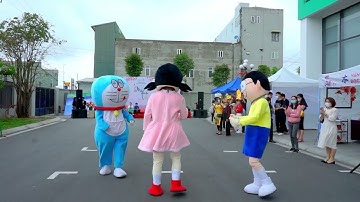 Phần trình diễn của bộ ba linh vật Doraemon, Nobita và Shizuka - Hải Phong JSC