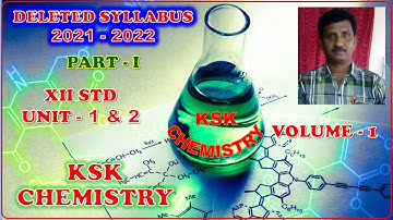 DELETED SYLLABUS FOR XII STD 2021 - 2022 (TN STATE BOARD) PART - 1