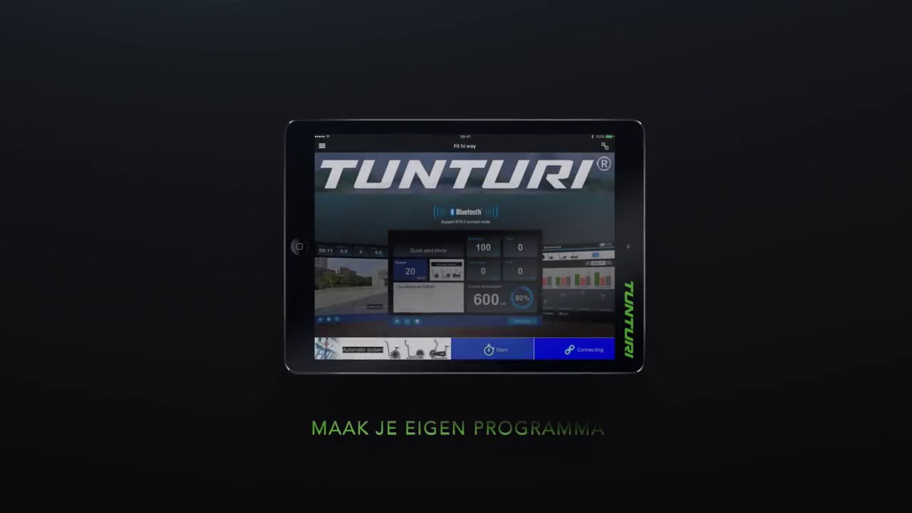 Tunturi Apps Kinomap Fit Hi Way Iconsole NL - YouTube