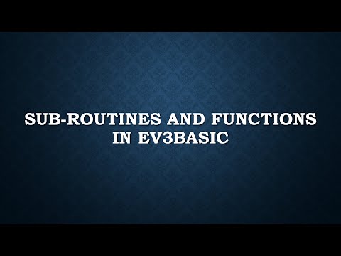 Subroutines and Functions