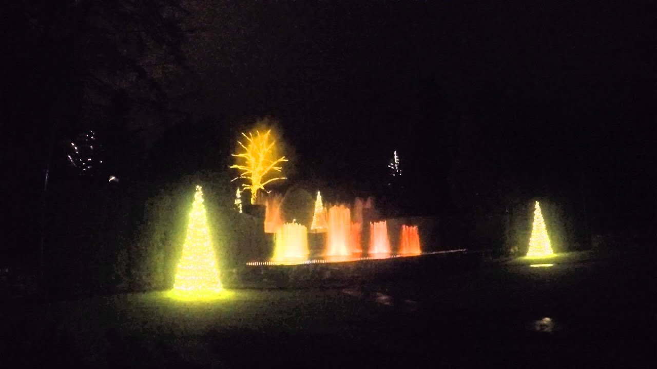 Longwood Gardens Christmas Light Water Show YouTube