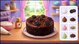 Diy Chocolate Cake With Biscuit | Kitchen Set Diy Cooking Game | Cooking chef games 2026 #cook #cake screenshot 3