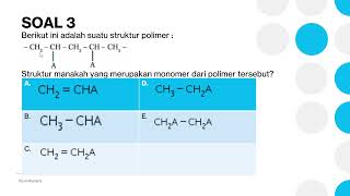 LATIHAN DAN PEMBAHASAN SOAL KSN OSN KIMIA NO 2 dan 3 (Hidrokarbon dan Polimer)