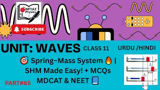 🌀 Spring–Mass System Explained! | SHM, Hooke’s Law, Restoring Force & MCQs | MDCAT & NEET Physics 📘