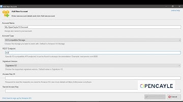 Opencayle: Connecting S3 with "S3 browser"