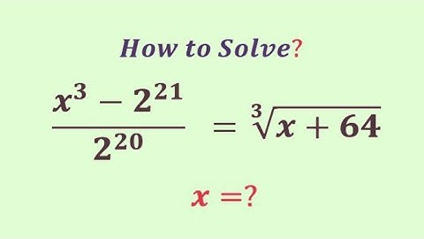 An Amazing Algebra Challenge | Olympiad Question | Can you Solve this? | x=?