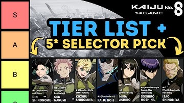 Global Launch Tier List (Based on Anime Series) + Best 5* Selector Pick! | Kaiju No.8 The Game