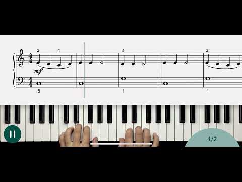 Mary Had a Little Lamb piano tutorial video