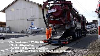 Aufgleisen Zweiwegefahrzeug Recycling Saug Spülkombi