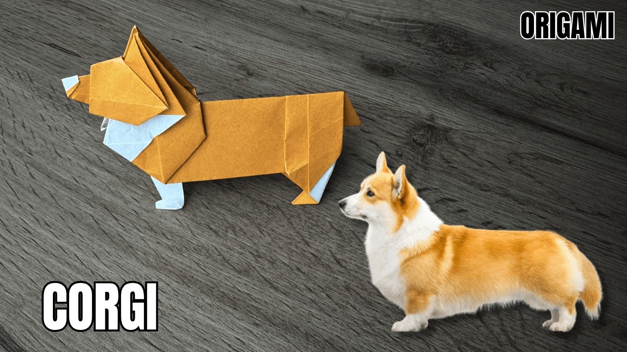 Origami Corgi Tutorial Step By Step?✨ | DIY Cute Paper Dog 