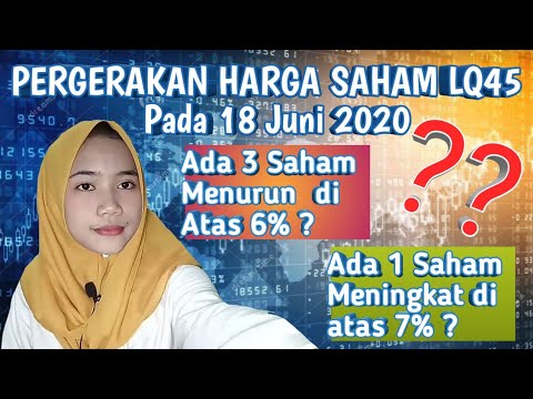 PERGERAKAN HARGA SAHAM LQ45 Pada 18 Juni 2020