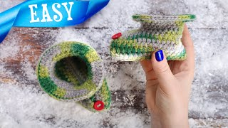 How To Crochet Easy Baby Booties (Simple) by Last Minute Laura 367 views 5 months ago 18 minutes