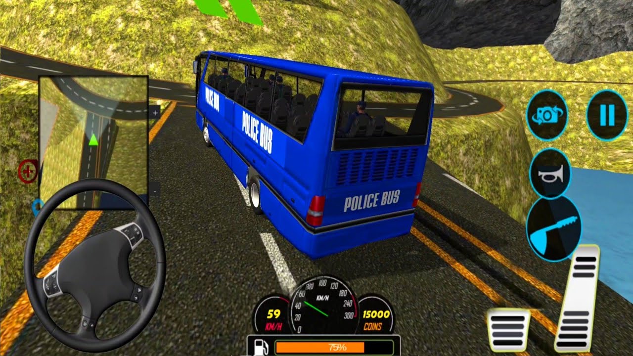 US Police Bus Mountain Driving Simulator - Android Gameplay