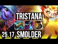 TRISTANA &amp; Leona vs SMOLDER &amp; Lulu (ADC) | Dominating | KR Diamond | 25.17