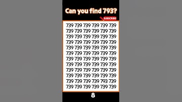 Find 793! #quiz #odd #math #iq #numbersgame #speed #shorts #mathexam #speedquiz