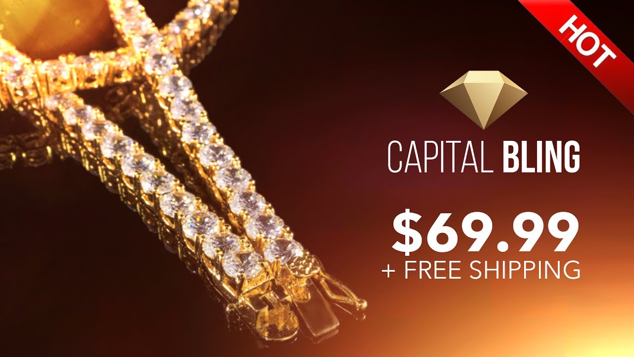 14k Gold Diamond Row Chains from Capital Bling