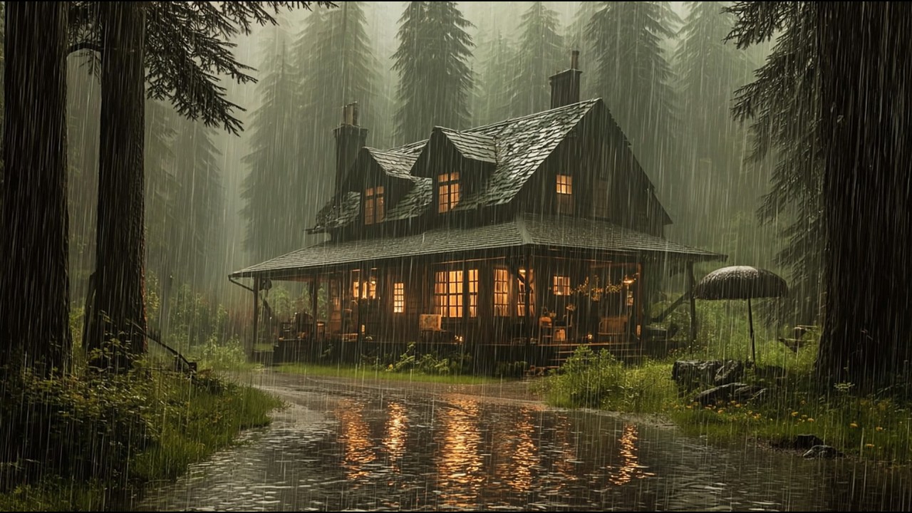 Засыпайте под успокаивающие звуки дождя и грома | Дождь, релакс, ASMR