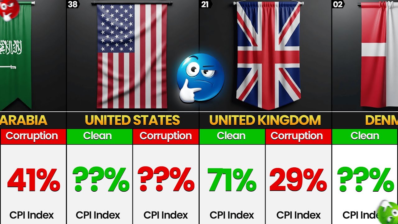 Top 50 Least Corrupt Countries in the World (2026) 🌍📊 | CPI Ranking ...