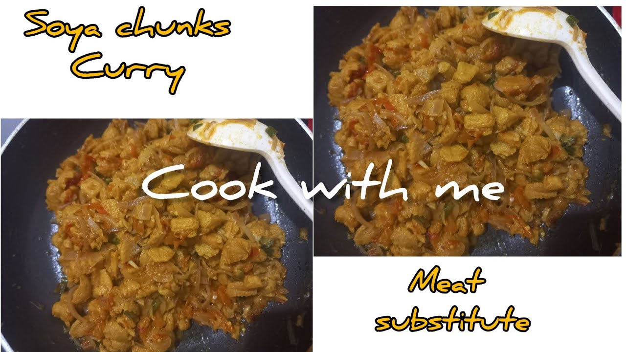 Cook with me|delicious soya chunks curry|Best meat substitute 