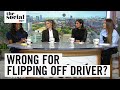 Was This Girlfriend Wrong to Flip Off Driver? | The Social