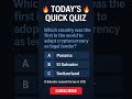 🔥Today’s Quick Quiz! Which country made Bitcoin legal first?  Comment your answer👇 #DailyQuiz#Shorts