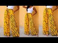 DIY ; How To Cut And Sew Trendy Baggy Pants With An Elastic Waist, Drawstring And Side Pockets.