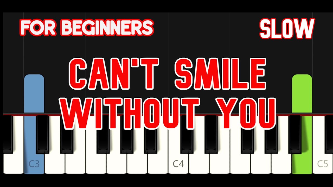 CAN'T SMILE WITHOUT YOU [ HD ] - BARRY MANILOW | EASY PIANO