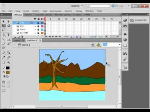 Flash From Scratch Tutorial 23 Layers And Animation