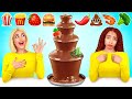 Rich Girl vs Broke Girl Chocolate Fondue Challenge | Funny Battle with Food by RATATA COOL