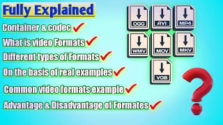 types of video formats quality | mp4, avi, mkv, wmv, mov, avchd