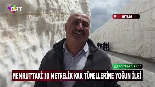Nemrut'taki 10 metrelik kar tünellerine yoğun ilgi