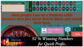 92 % Win rate on Roulette Cover 34 out of 37 for quick profit. Roulette Winning Tricks