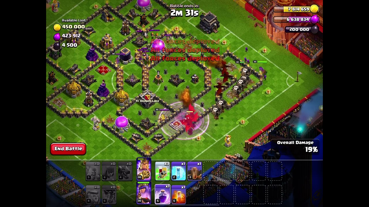 Friendly warmup challenge in clash of clans