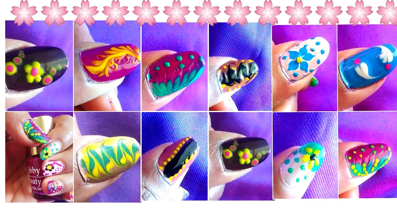 Easy nail arts at home/new nail art ideasNail art/Nail Art tutorial