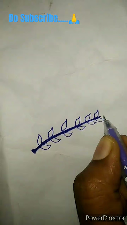 Leaf side rangoli design No.5 || Side border || Side rangolies || Side design muggulu