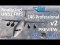 Justflight 146 professional v2 preview  custom fms brand new cabin and more  real airline pilot