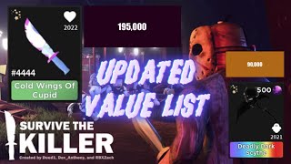 STK Value List For Trading | Survive The Killer | Roblox