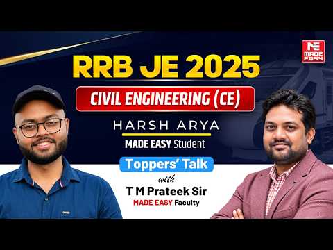 RRB JE 2025 Selection Strategy | The 8-Hour Routine That Works | MADE EASY Student