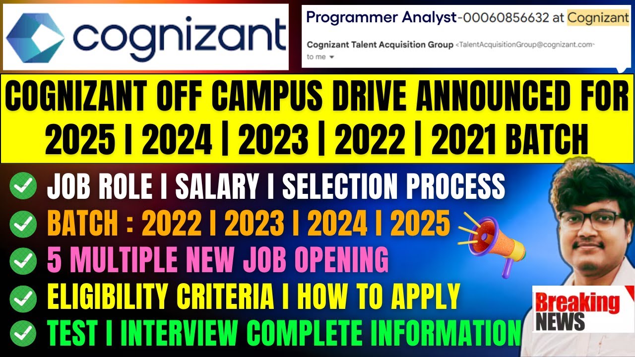 Cognizant OFF Campus Drive For 2025 | 2024 | 2023 | 2022 Batch | 5 ...