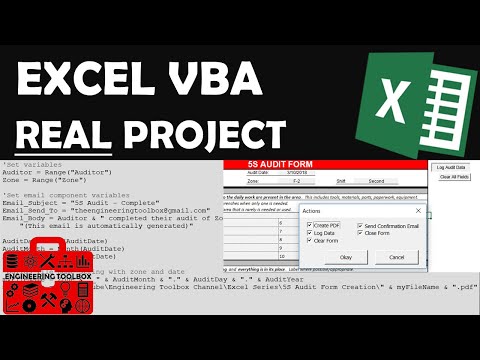Real Excel VBA Project (Export Data to log sheet, create PDF, Send Email)