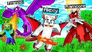 ¡Paso Minecraft PERO los DRAGONES ME AYUDAN! 😂🐲 Alexy Minecraft Pero